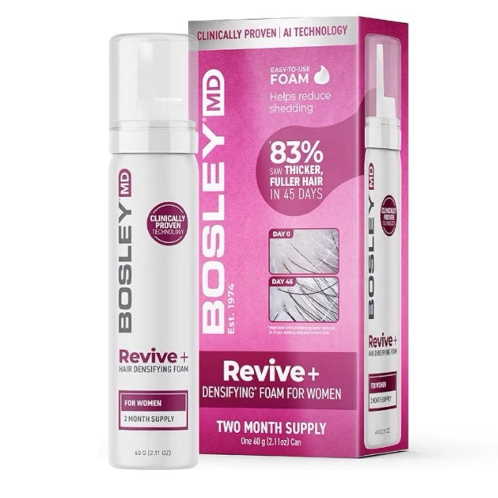 Bosley MD Revive+ Densifying Foam for Women - Pink/White
